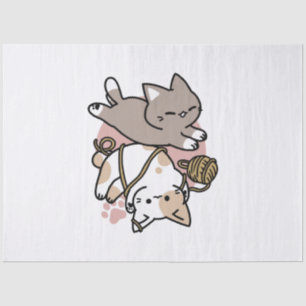 Cute Playful Cats Design – Fun Paws and Play Art Tissue Paper