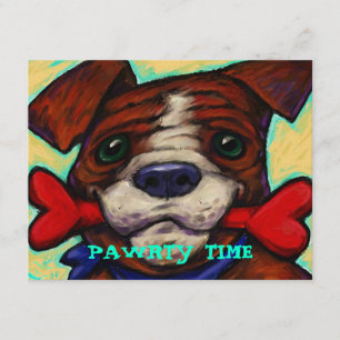 CUTE & PLAYFUL DOG PAWRTY PARTY INVITE INVITATION