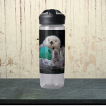 Cute Playful Sea Otters Photo Water Bottle<br><div class="desc">For otter fans! Stay quenched wherever you go with this clear,  plastic water bottle that features the photo image of a couple of cute Sea Otters playing with a ball toy. Select your water bottle size and colour. NOTE: Image not optimized for Kid's style.</div>