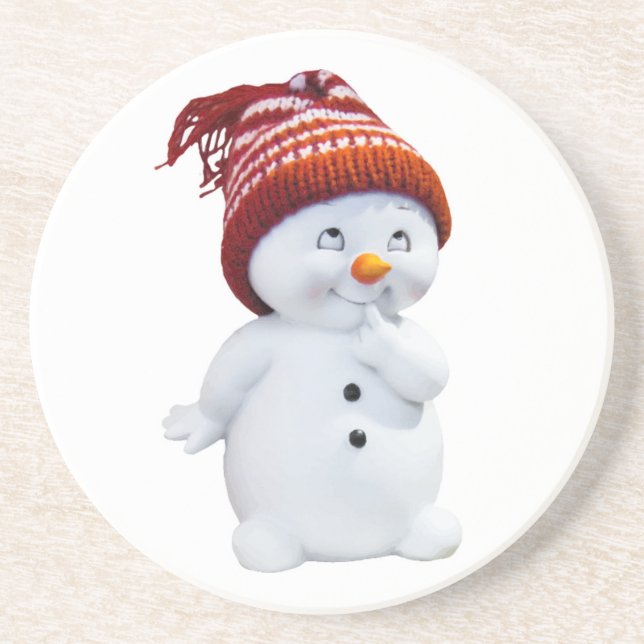 CUTE PLAYFUL SNOWMAN COASTER (Front)