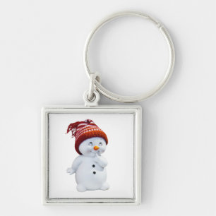 CUTE PLAYFUL SNOWMAN KEYCHAIN