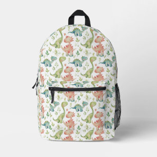 Cute playing dinosaurs kids  birthday printed backpack