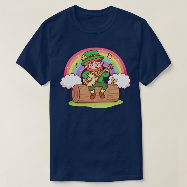 Cute  Playing The Banjo T-Shirt (Design Front)