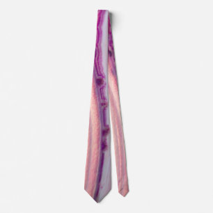 Cute Plum Purple And Grey Faux Agate Tie