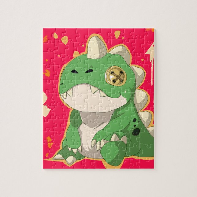 Cute Plush Dinosaur Puzzle for Kids (Vertical)
