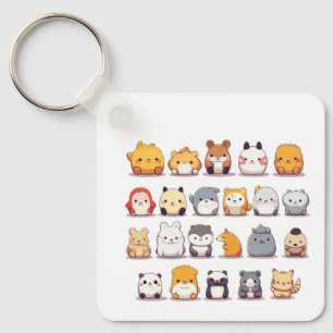 Cute Plushie Animals Japanese Anime Chibi Art Keychain