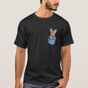 Cute Pocket Bengal Cat Lover Cat Mom T-Shirt