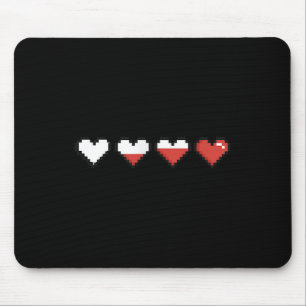 Cute Pocket Pixel Red Heart Valentine’s Day  Mouse Pad