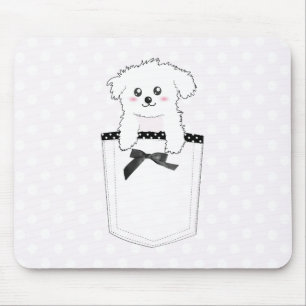Cute Pocket Puppy Dog Mouse Pad