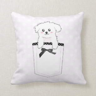 Cute Pocket Puppy Dog Throw Pillow