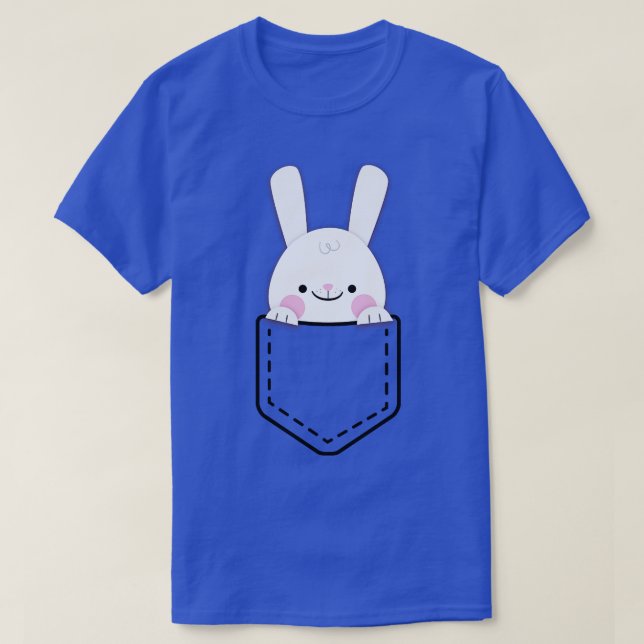 Cute Pocket Rabbit T-Shirt (Design Front)