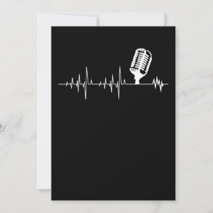 Cute Podcasting Heartbeat for Podcasters Invitation