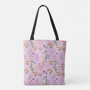 Cute Podenco Matching Floral Pink Tote Bag