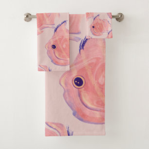 Cute Poisson Rose Serviette