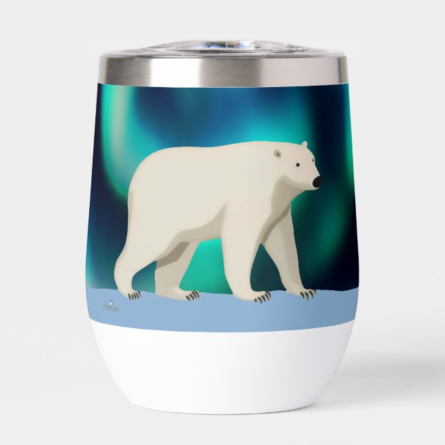 Cute Polar Bear and Northern Lights (Front)