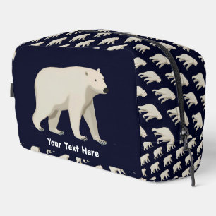Cute Polar Bear and Northern Lights Dopp Kit