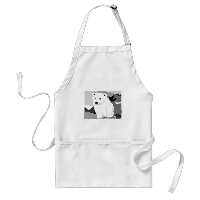 Cute Polar bear art gifts and accessories Standard Apron (Front)