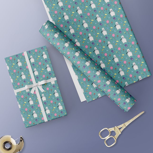 Cute Polar Bear Birthday Party Wrapping Paper (Creator Uploaded)