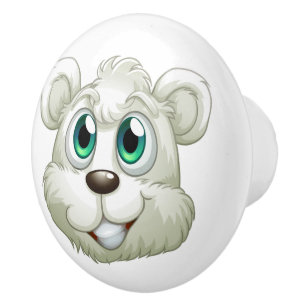 Cute Polar Bear Ceramic Knobs