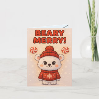 Cute Polar Bear Christmas Card