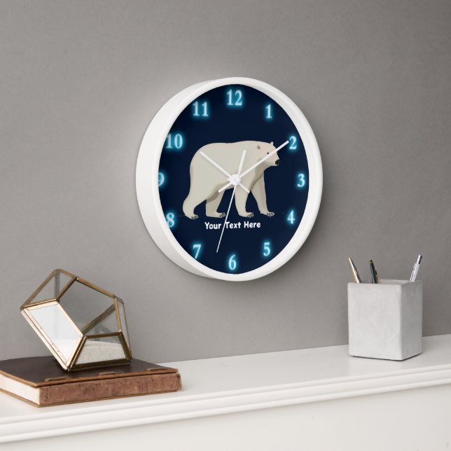 Cute Polar Bear Clock (Office)