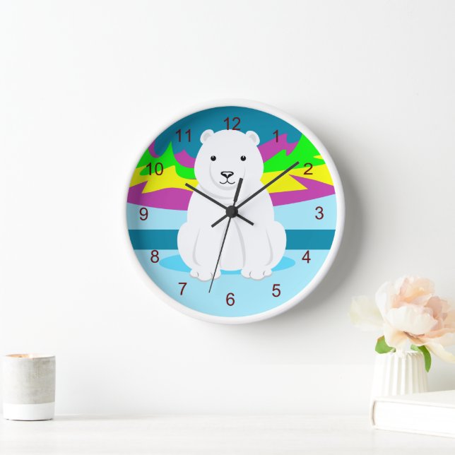 Cute Polar Bear Clock (Home)