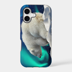 Cute Polar Bear Cub & Aurora iPhone 5 Case