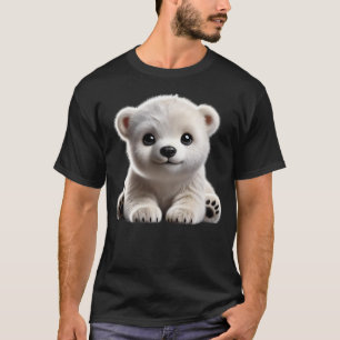 Cute Polar Bear Cub Design T-Shirt