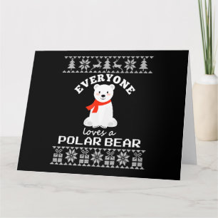 Cute Polar Bear Family Animal Lover Christmas Card