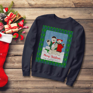 Cute Polar Bear Family Ugly Christmas Sweater