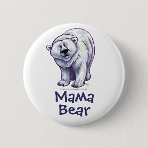 Cute Polar Bear for Mom 2 Inch Round Button