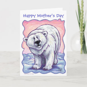 Cute Polar Bear for Mom Card