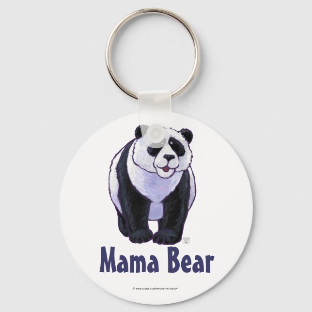 Cute Polar Bear for Mom Keychain (Front)