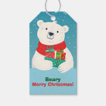 Cute Polar Bear Gifts & Playful Message Christmas 