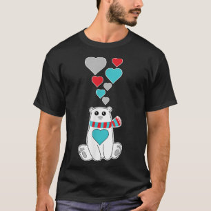 Cute Polar Bear Hearts - Polar Bear Lover I Love P T-Shirt