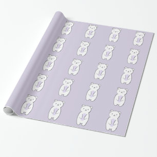 Cute Polar Bear Illustration Wrapping Paper