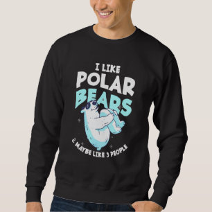 Cute Polar Bear North Pole Ice Animal Sweatshirt