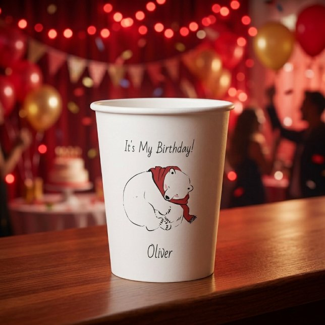 Cute Polar Bear Paper Cups (Creator Uploaded)