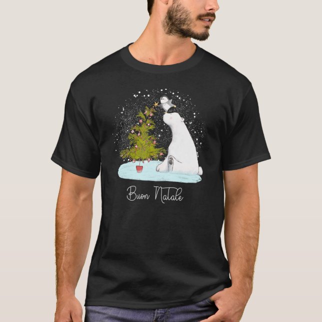  Cute Polar Bear Penguin Christmas T-Shirt (Front)