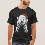 Cute Polar Bear Santa Hat Christmas Xmas T-Shirt<br><div class="desc">Cute Polar Bear Santa Hat Christmas Xmas</div>