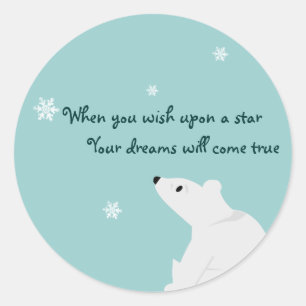 Cute Polar Bear Sticker - customizable