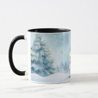 Cute Polar Bear Winter Wonderland Mug