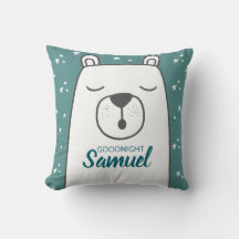 Cute Polar Bear with Personalized Name Nursery