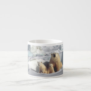 Cute Polar Bears Cubs Arctic Wildlife Espresso Mug