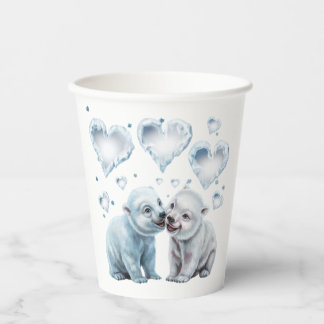Cute Polar Bears Paper Cups