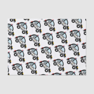 Cute police car kid's Birthday gift tissue paper