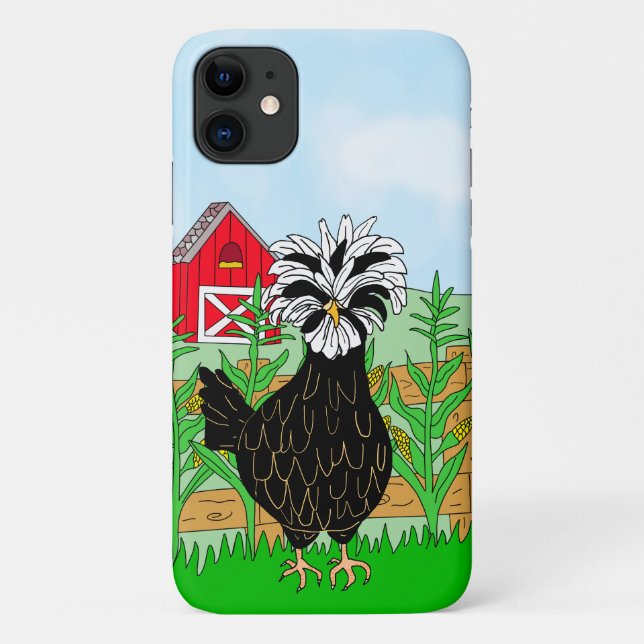 Cute Polish Chicken and Farm   Case-Mate iPhone Case (Back)