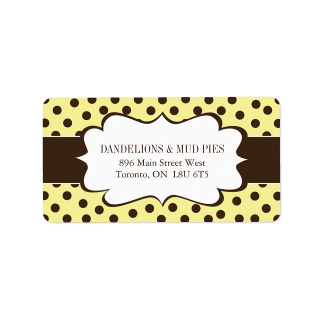 Cute Polk a Dot Address Labels (Front)