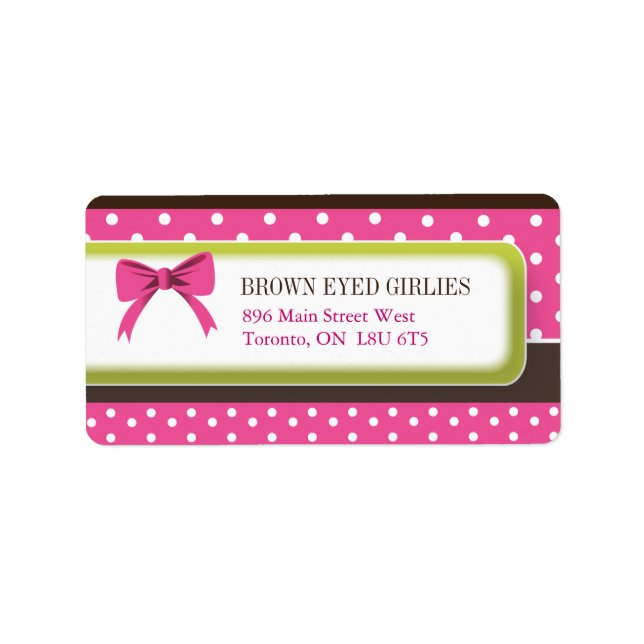 Cute Polk a Dot & Shipping Labels (Front)