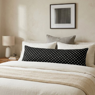 Cute polka dot black and white elegant  body pillow